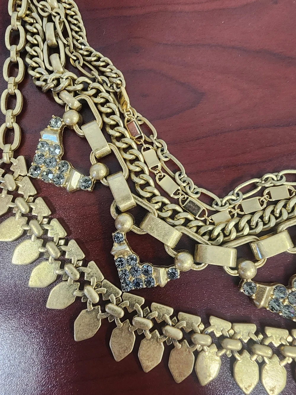 Stella & Dot Sutton Gold Layered Statement Necklace